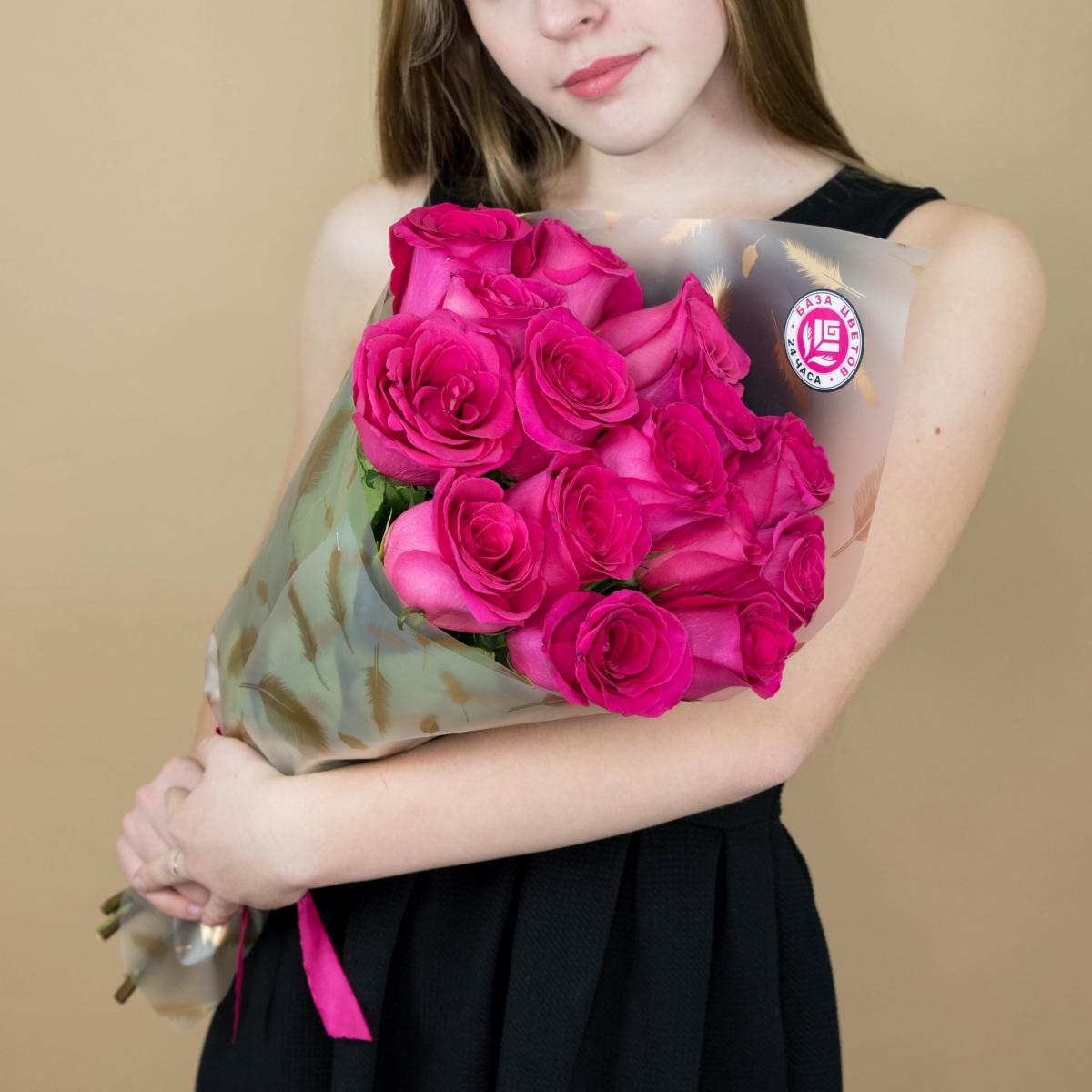 Букет из розовых роз 15 шт 40 см (Эквадор) (articul: 4824)
