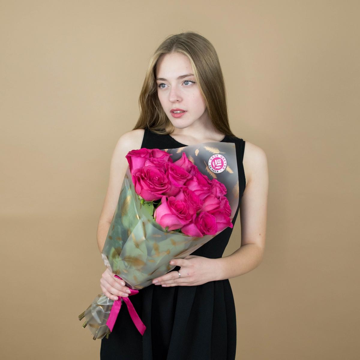 Букет из розовых роз 15 шт 40 см (Эквадор) (articul: 4824)