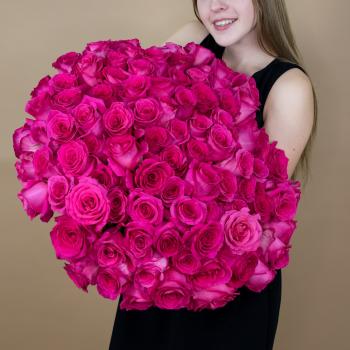 Букет из розовых роз 75 шт. (40 см) код: 4851