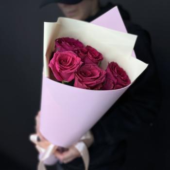 Моно-букет из розы 40 см (Эквадор) Розовая