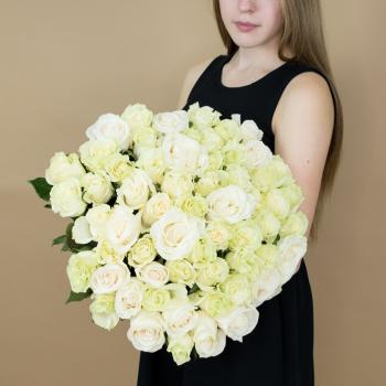 Букет из белых роз 101 шт 40 см (Эквадор) артикул  4995