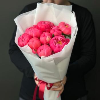 Букет с пионами 9 шт (articul - 8910)